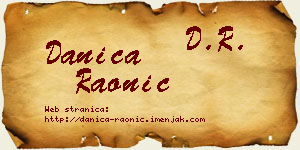 Danica Raonić vizit kartica